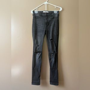 Hollister Distressed Black Jeans